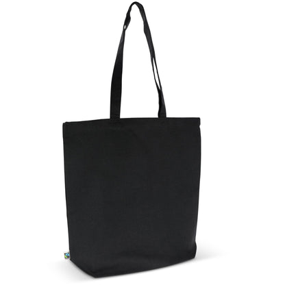 Fairtrade katoenen tas gekleurd lang 270g/m² 42x12x43cm