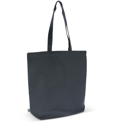 Fairtrade katoenen tas gekleurd lang 270g/m² 42x12x43cm