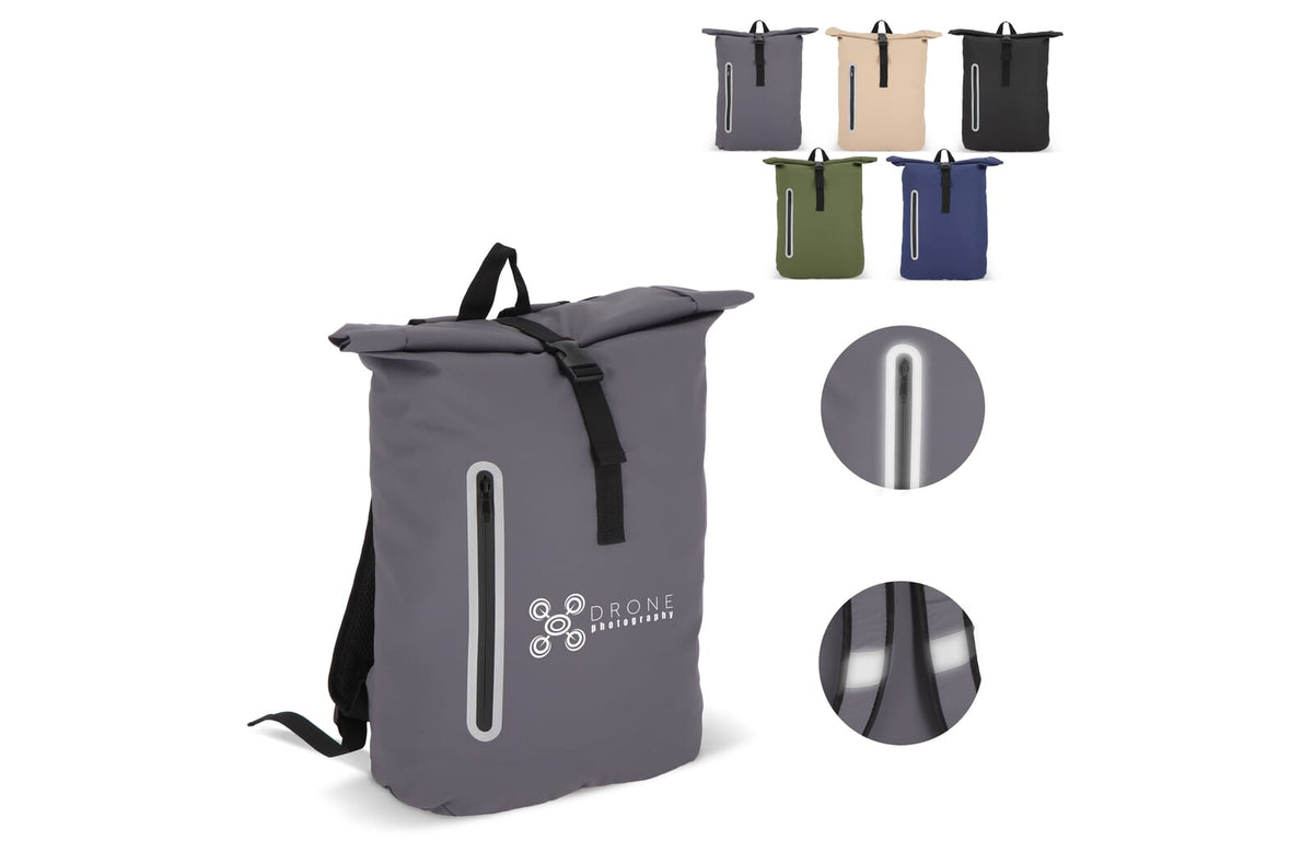PU-gecoat R-PET 600D rolltop rugzak 20L