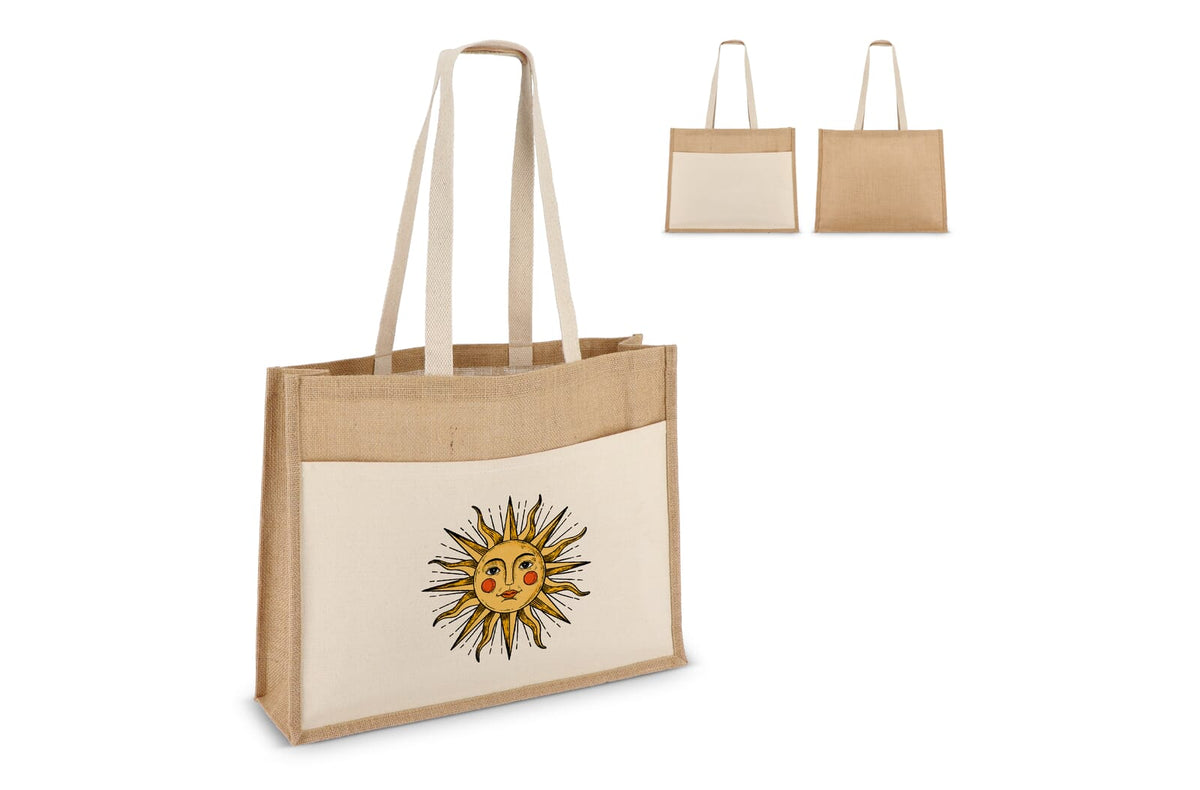 Jute Tote bag OEKO-TEX® 45 x 12 x 35cm 320g/m²