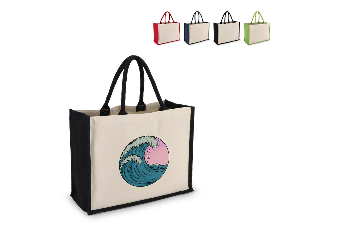Jute-Katoen Tote OEKO-TEX® 42.5 x 19 x 32cm 320g/m²