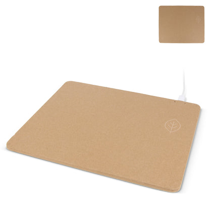 Muismat met draadloze oplader gerecycled papier