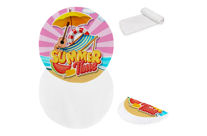 Dubbelzijdig rond standlaken Ø 150cm 350g/m²  sublimatie