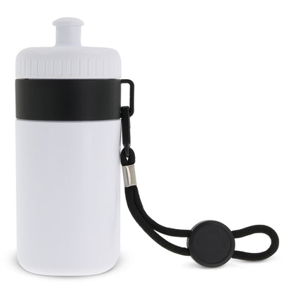 Sportbidon met rand en koord 500ml