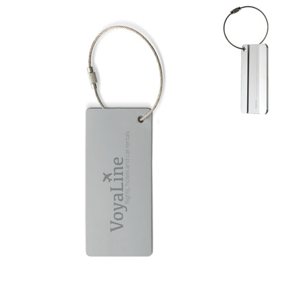 Aluminium bagagelabel rechthoek