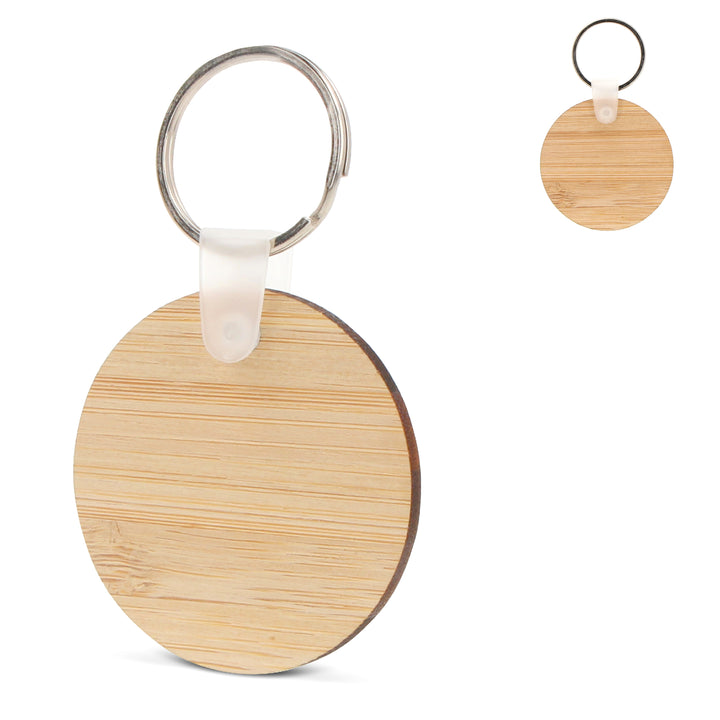 Sleutelhanger bamboe rond