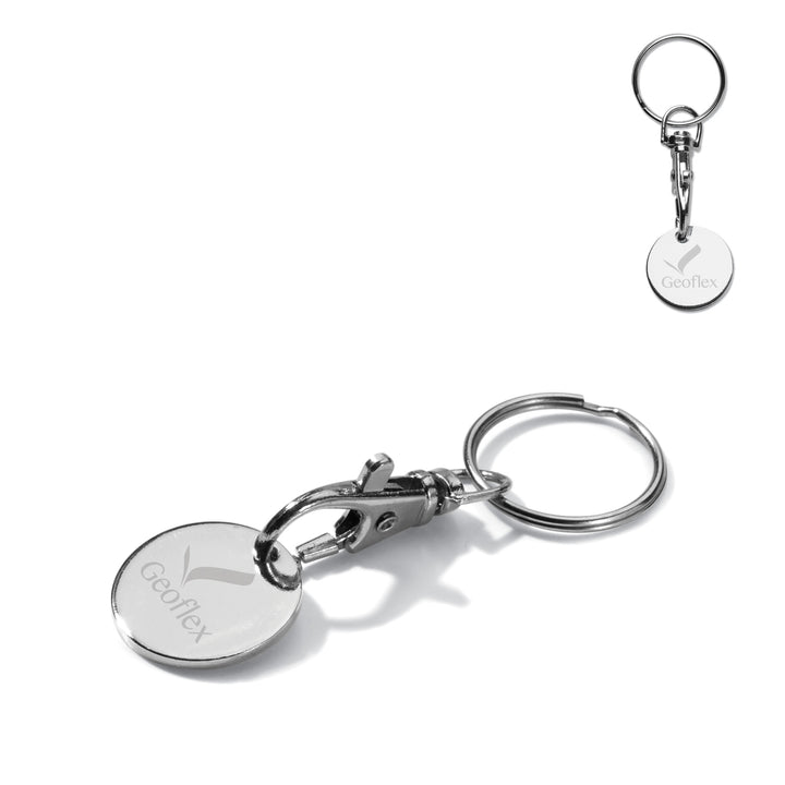 Sleutelhanger winkelwagenmuntje